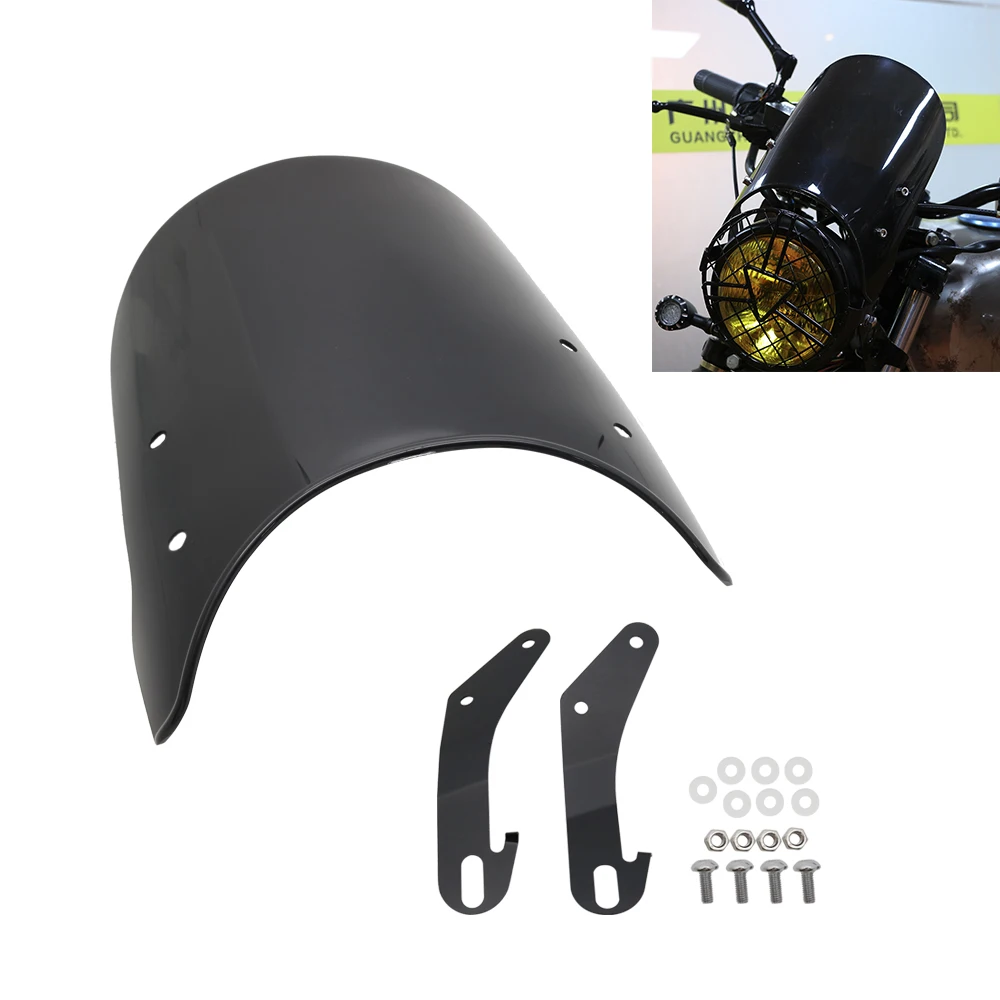 5-7 дюймов мотоциклетные Ретро Кафе Racer фары лобовое стекло инструмент козырек для