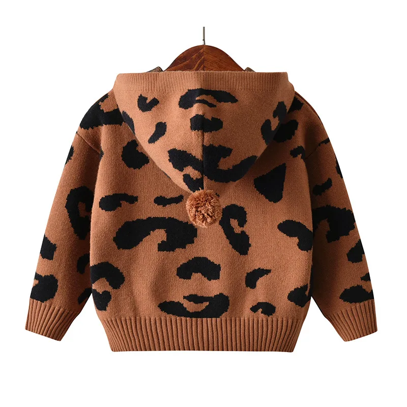 

Parent-child Outfits Family Look Leopard Sweaters Family Matching Clothes Mother Daughter Son Baby Boys Girls Warm Winter Coats