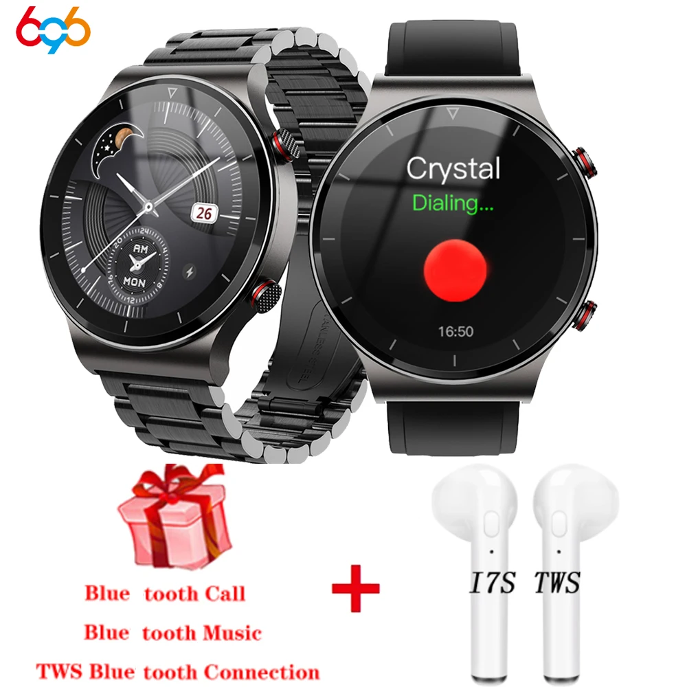 

Hot Sell Smart Watch Men Blue Tooth Call Heart Rate Music Play Connect TWS Earphone Fitness Tracker Smartwatch ​VS MT3 E13 L13