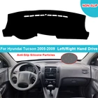Нескользящие приборной панели крышки фланель замша полиэстер приборной для Hyundai Tucson 2005 2006 2007 2008 2009 коврик накидка украшение автомобиля