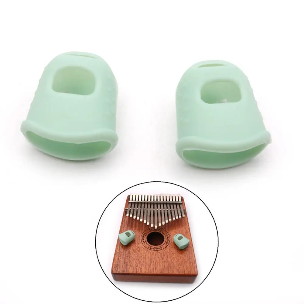 High quality 1 Pair Kalimba Guitar Thumb Finger Picks Protector Silica Gel Cots Fingertip Nail Protection Cover | Спорт и