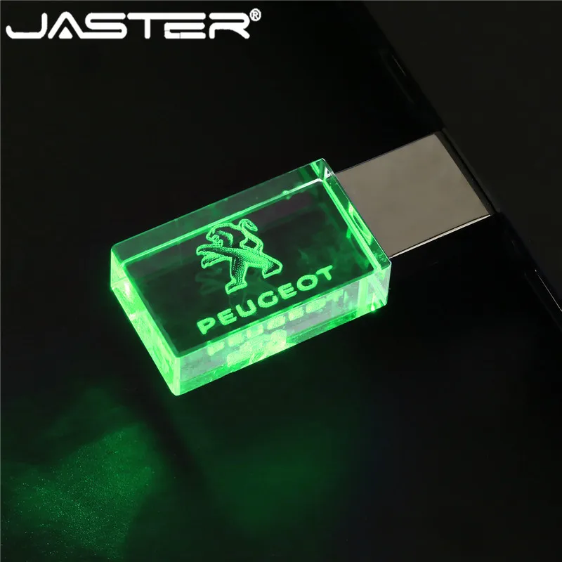 JASTER peugeot crystal+ металлический USB флеш-накопитель 4 ГБ 8 ГБ 16 ГБ 32 ГБ 64 ГБ 128 Гб Внешняя карта памяти u диск