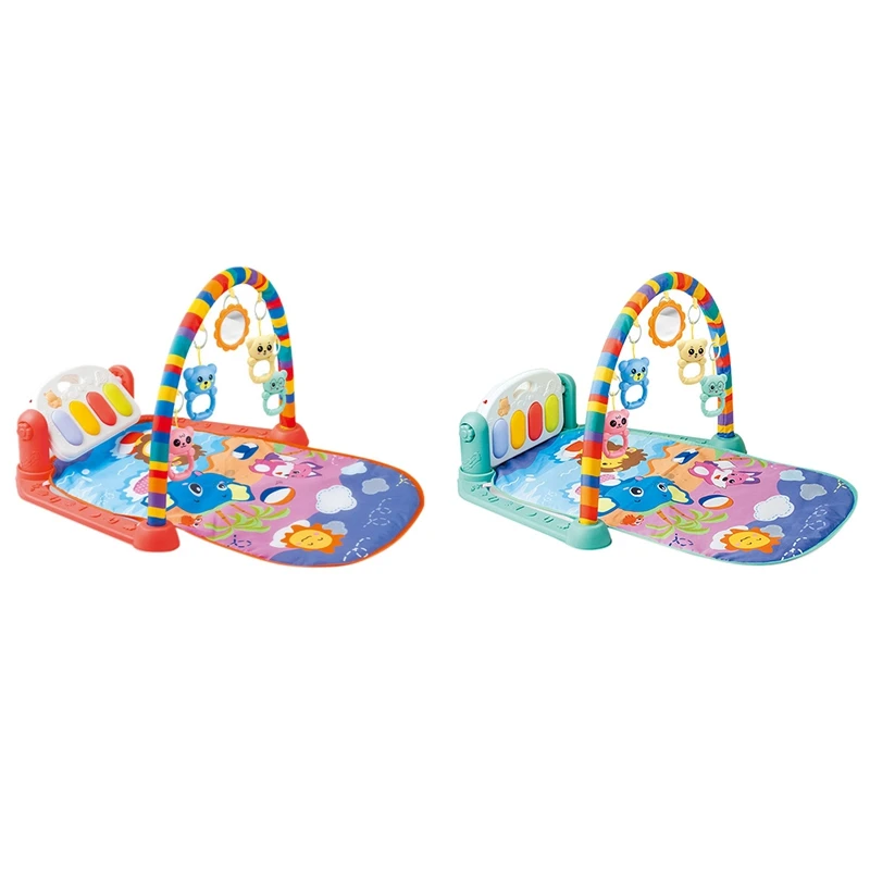 

Baby Activity Musical Playmat Kids Rug Gym Fitness Frame Carpet Toys Crawling Game with Piano Keyboard & Pendants