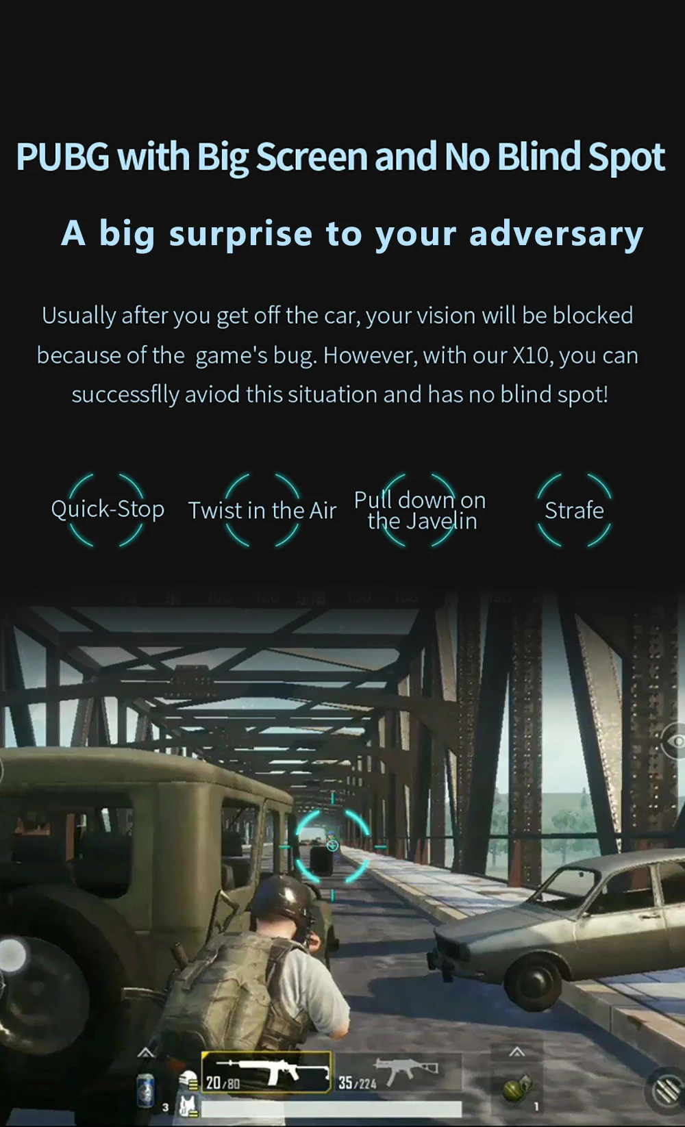 MiraScreen Mobile Game Keyboard Mouse Converter, Cast the Mobile Phone Screen to a Big Screen and Turn Into a Gaming Console