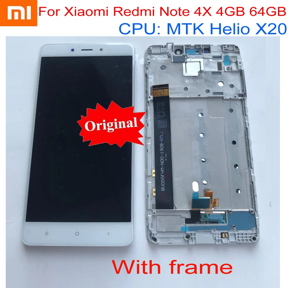 100% оригинальный новый датчик для Xiaomi Redmi Note 4X Pro 4 Гб 64 MTK Helio X20 ЖК дисплей сенсорный