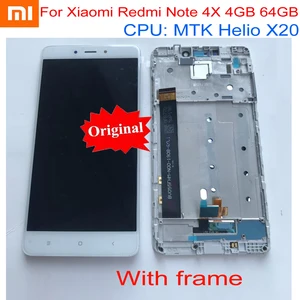100% оригинальный новый датчик для Xiaomi Redmi Note 4X Pro 4 Гб 64 Гб MTK Helio X20 ЖК-дисплей сенсорный экран дигитайзер с рамкой