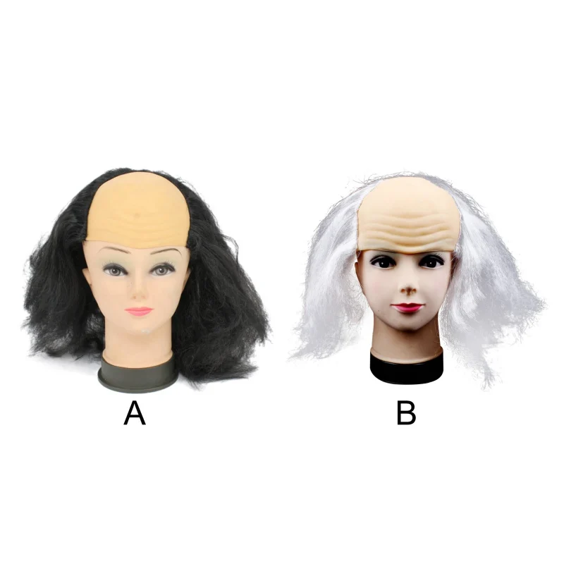 HalloweenWigs Bald Hair Costume Party Funny Cosplay Prop Halloween Bar Props Supplies | Дом и сад