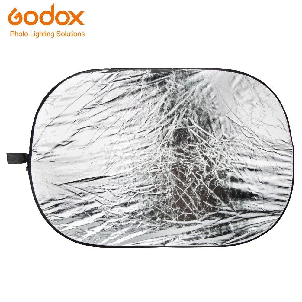 Godox 2 in 1 100*150cm Portable Collapsible Lighting Oval Photography Reflector for Studio Multi Photo Disc Diffuers Gold Silve |