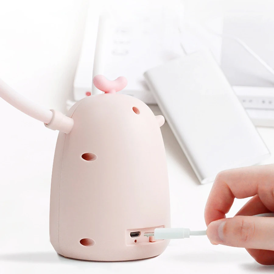 

Gugu chicken students learn desk lamp creative led foldable USB bedside eye protection NightlightA612