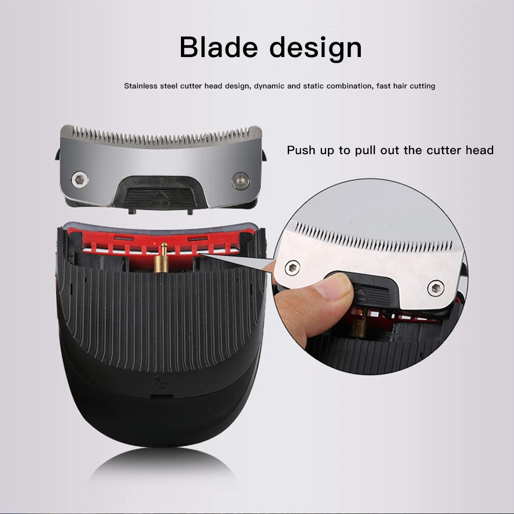 

Self-Service Hair Clipper Professional Electric Hair Beard Trimmer Rechargeable Ietelligent Variable Light Hair Clipper Gifts