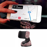 bling phone holder dashboard girls interior mobile plastic rhinestones