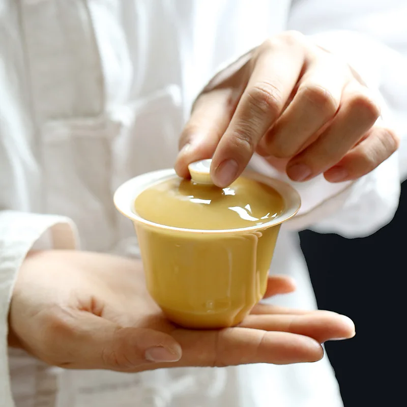 Нефритовая грязевая Цветная глазурь ручной работы трехформенная чашка