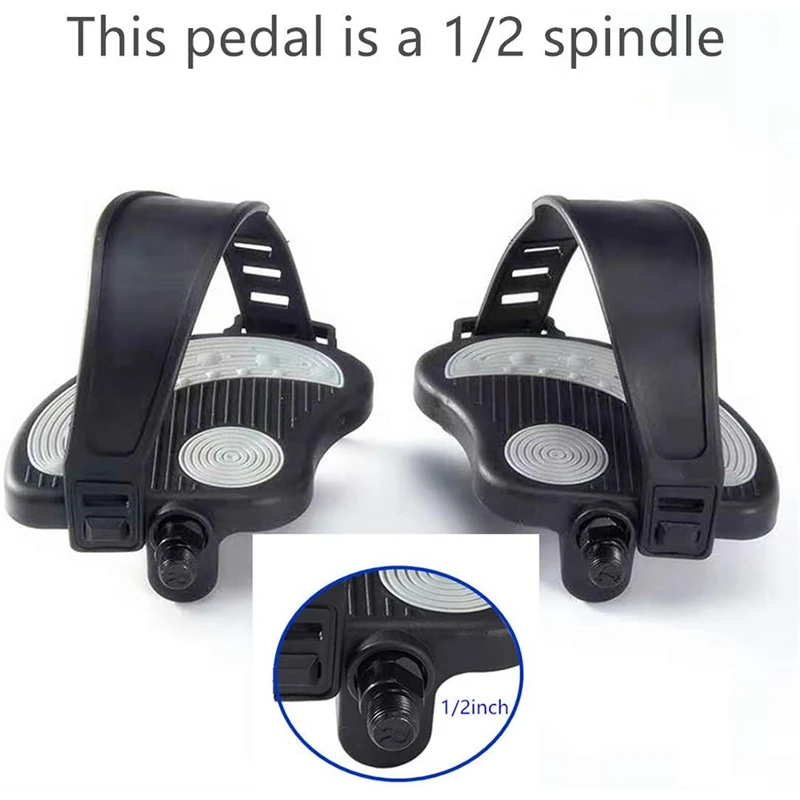 

Exercise Bike Pedals with Straps for Spin Bike and Indoor Stationary Exercise Bike