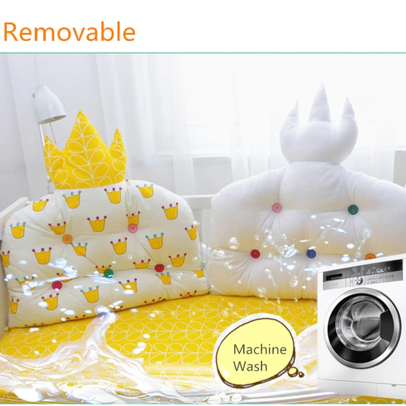 1 шт. бампер для детской кровати в форме короны Хлопковый кроватки подушка спины