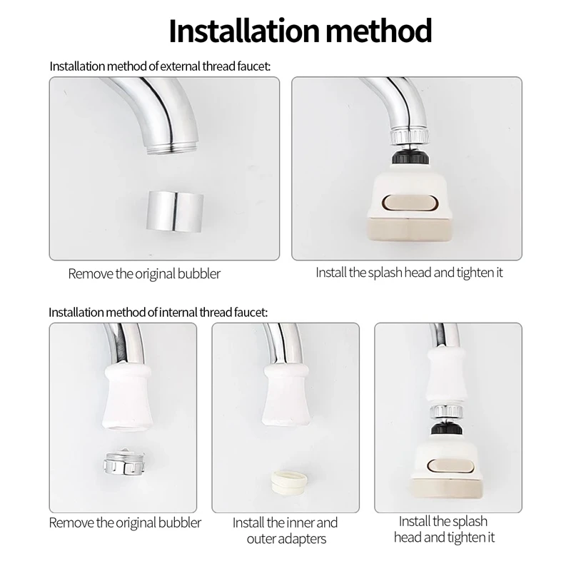 

3 Modes Faucet Aerator Moveable Flexible Tap Head Shower Diffuser Rotatable Nozzle Adjustable Booster Faucet Kitchen Accessories
