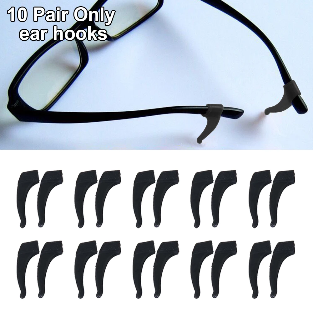 10 пар очков очки крючки для ушей противоскользящие универсальный держатель с