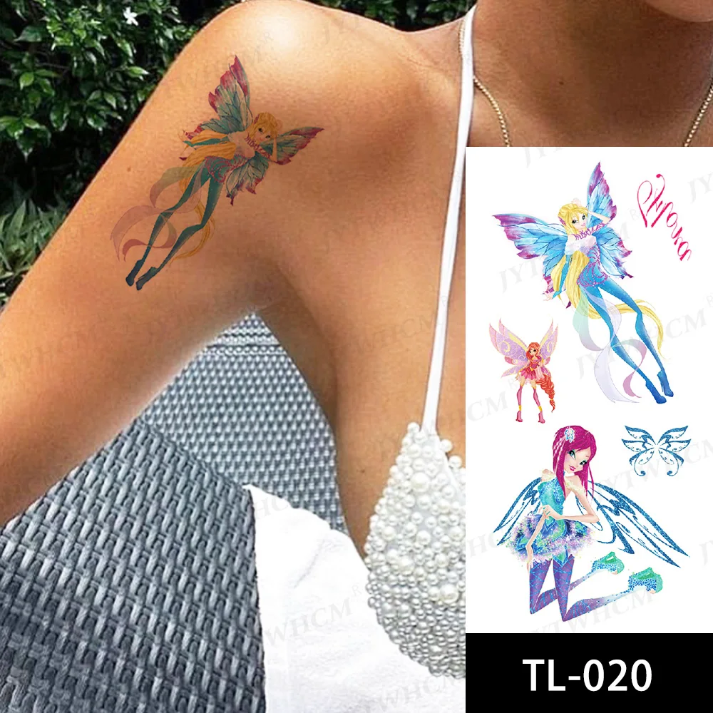 Водонепроницаемая искусственная Бабочка Русалка эльф Сказочный комикс персонаж