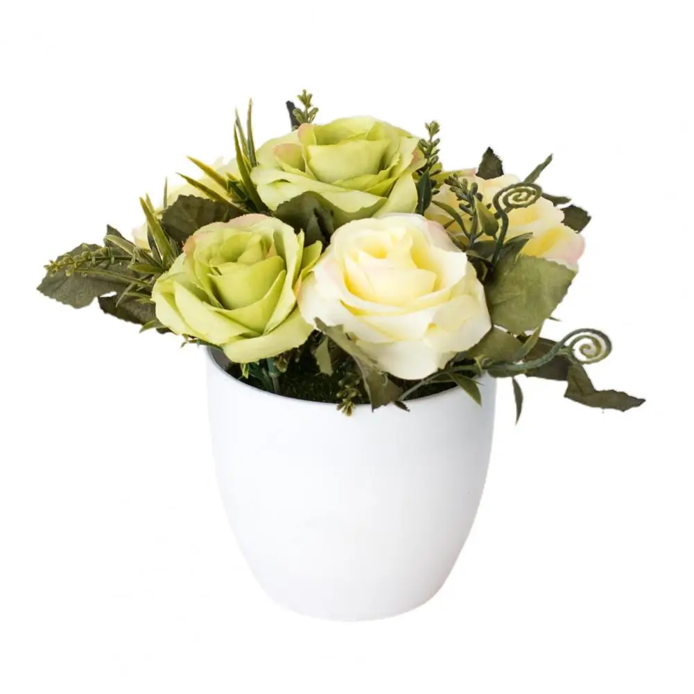 

HOT SALES !!! Artificial Magnoliaded Rose Flower Simulation Fake Bonsai Home Shop Showcase Decor