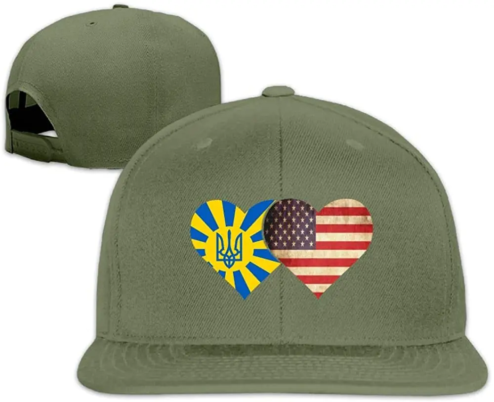 

Бейсболка унисекс в стиле «хип-хоп» с флагом Украины и американским флагом
