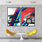 Интегрированный постер Lancia Delta, дизайн постера с раллийным автомобилем Классический гоночный автомобиль и ливера, винтажный раллийный автомобиль, иллюстрация