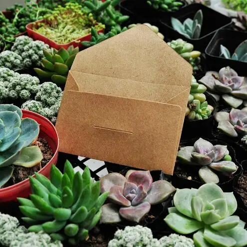 

50pcs/lot Black White Craft Paper Envelopes Vintage European Style Envelope For Card Scrapbooking Gift