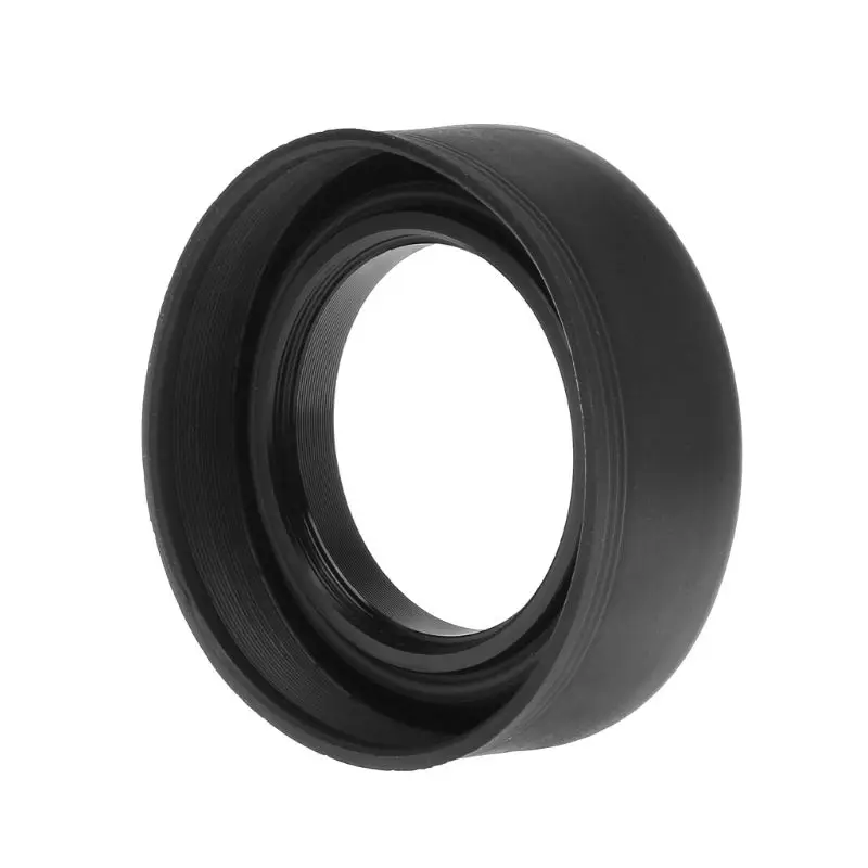 

R58B Lens Hood Rubber Collapsible Wide-Angle 3 Stage 49mm Camera Accessories Replacement Part