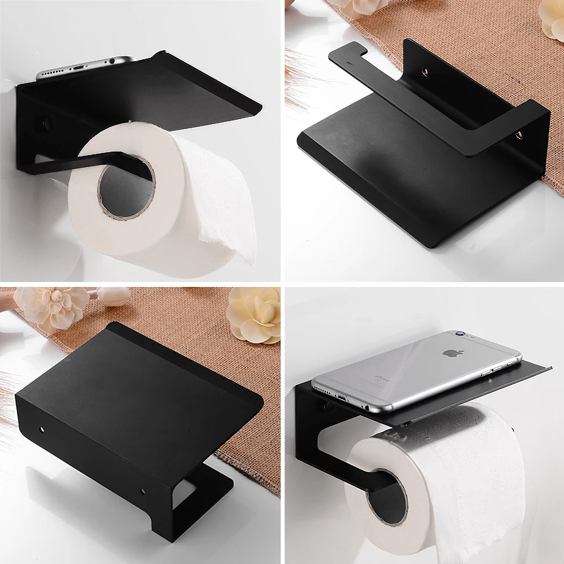 Держатель для полотенец черный подвесной держатель трехслойная Алюминиевая