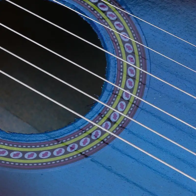 21 дюймов музыкальная игрушка Акустическая гитара 6 струн мини размер деревянная