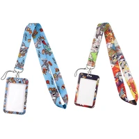 jf445 cute cat funny anime lanyards for key neck strap lanyard card id badge holder gym key chain key holder diy hanging rope