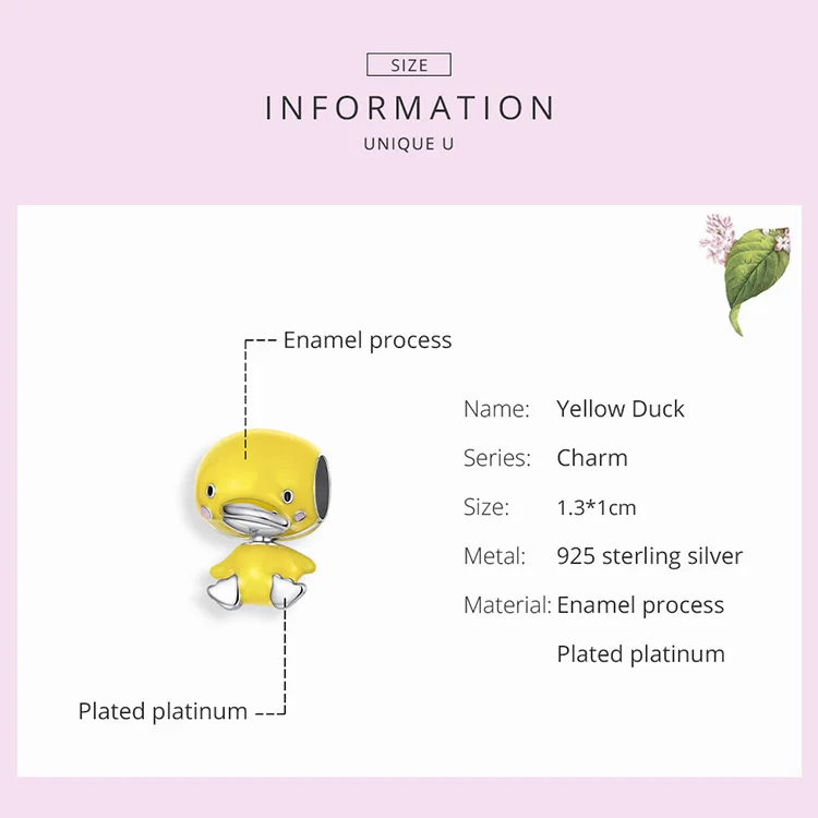 Шарм бусина из серебра 100% пробы с желтой эмалью|Бусины| |