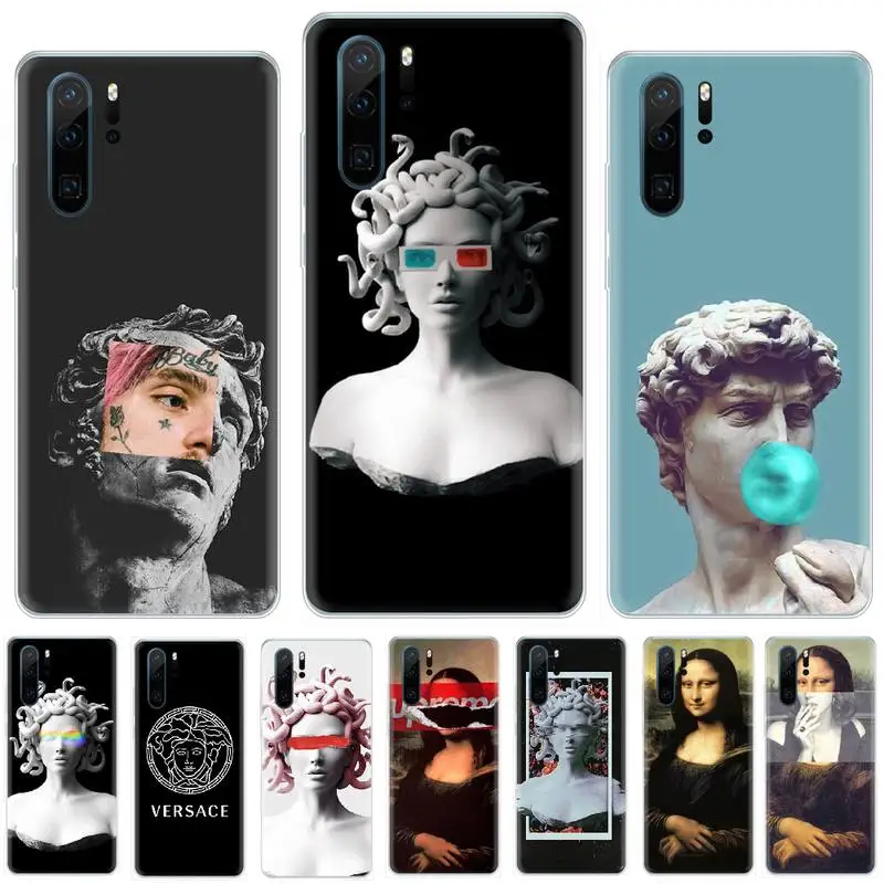 Художественный чехол для телефона Medusa David Huawei P8 P9 P10 P20 P30 Pro Lite smart Z 2017 2019 | Мобильные