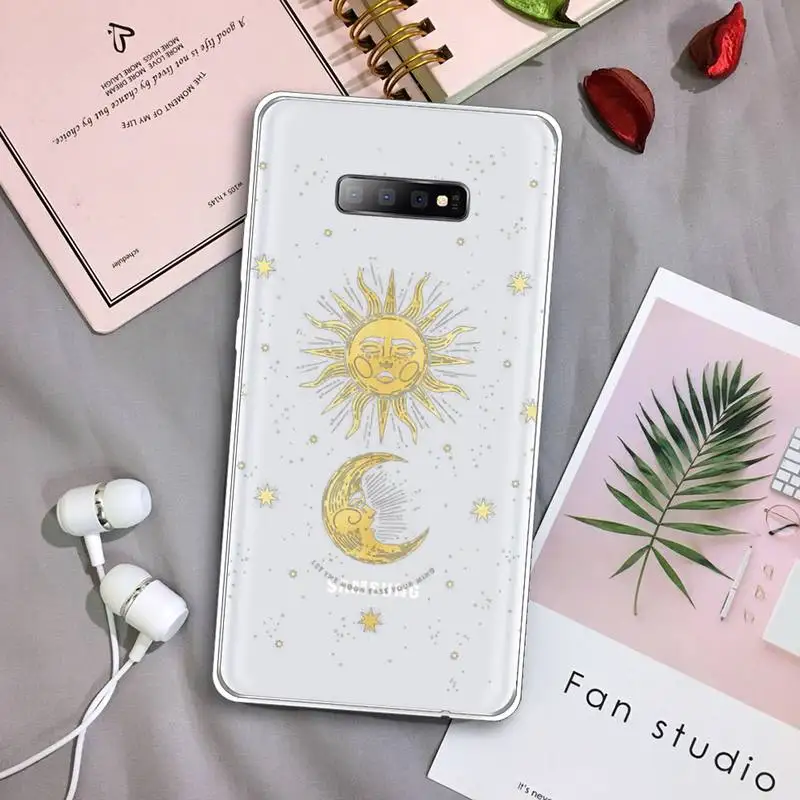 

Tarot Totem Pattern Design Phone Cases Transparent For Samsung Galaxy S A 5 7 8 9 2015 20 edge plus 10 e lite 2019