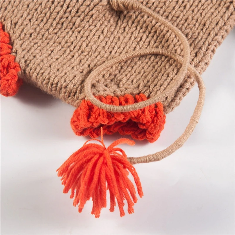 

2 Pcs Knitted Baby Hat Romper Set Newborn Photography Props Outfit Infants Photo Shooting Clothing DXAD