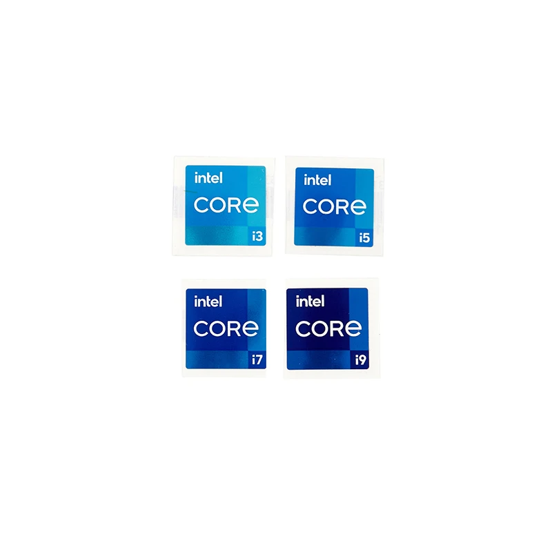 Intel i3 i5 i7 i9 11th Core Duo Pentium Metallic Computer Case Badge Sticker |
