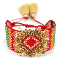 go2boho miyuki heart bracelet bangle handmade beads bracelets for women gift friendship jewelry designer tassel pulseras