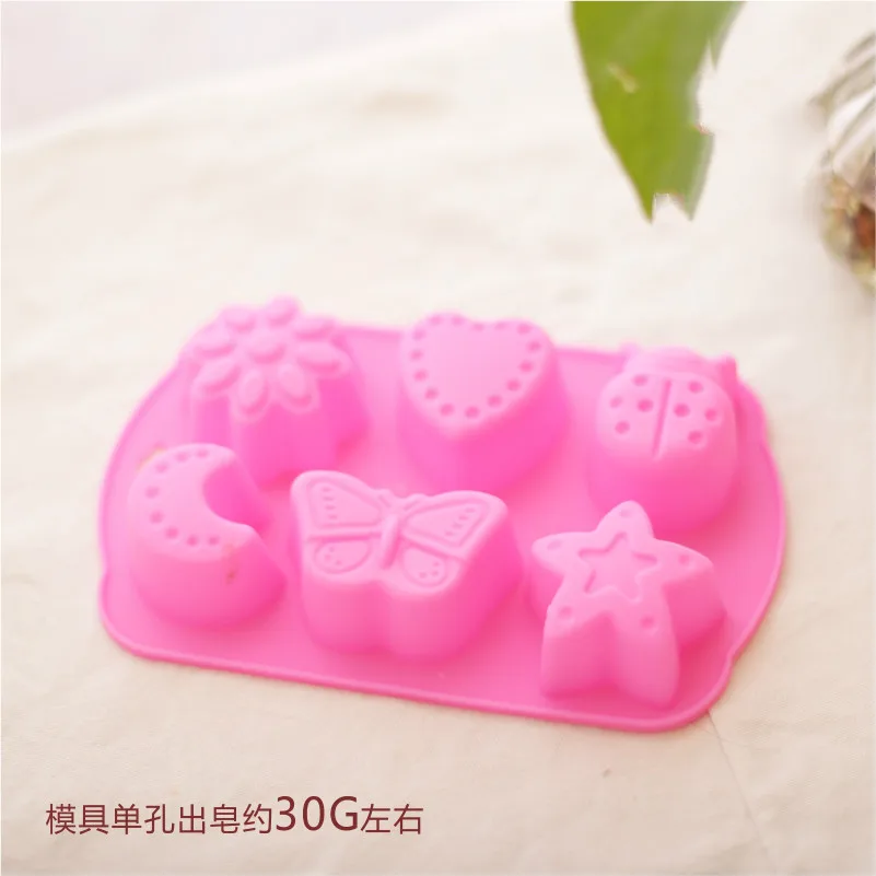 Новый Еда Класс Fondant (сахарная) торт силиконовые формы сердца форма лунной звезды