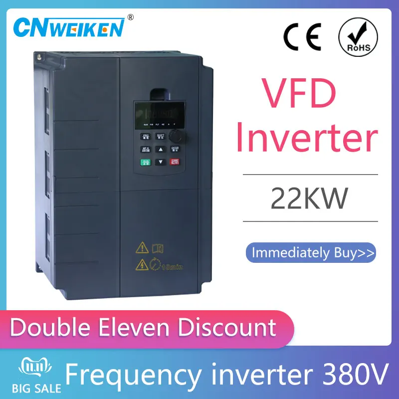 

Frequency Converter For Motor 380V 22KW/18.5KW/15KW 3 Phase Input And Three Output 50hz/60hz AC Drive VFD Inverter