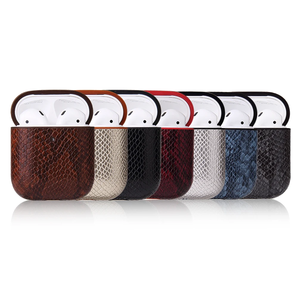

2020 Earphone Case For Airpods Cover Air Pods 1st 2nd Wireless Charging Bluetooth Headphone Shell For Apple Air Pod 1 2 PU Skin