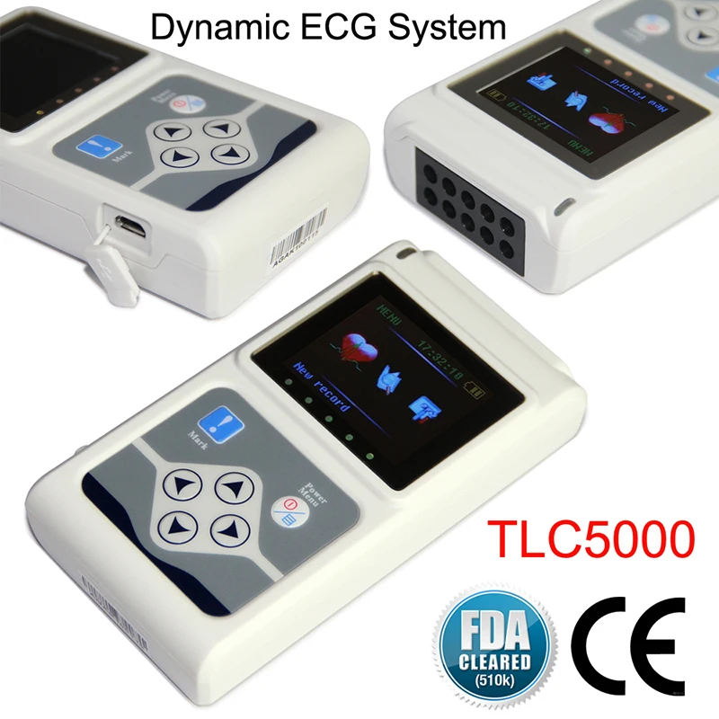 

Hot CONTEC TLC5000 12 Channels ECG EKG System Holter Dynamic Electrocardiograph USB