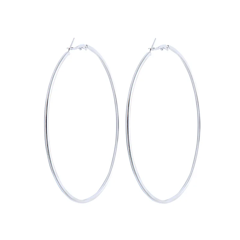 Серьги-кольца женские круглые большого размера кольца в креольском стиле