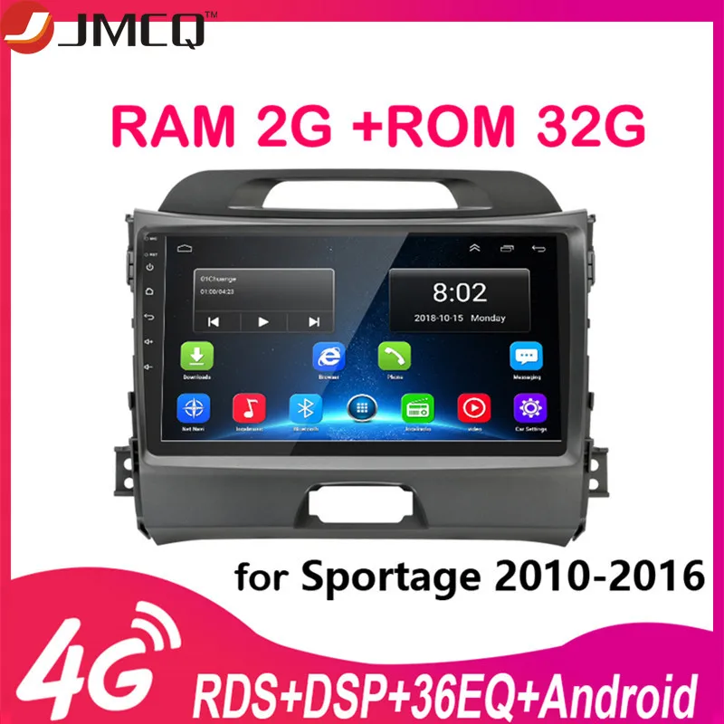 Автомобильный мультимедийный плеер JMCQ Android радио GPS навигация для KIA sportage 2010 2016 IPS