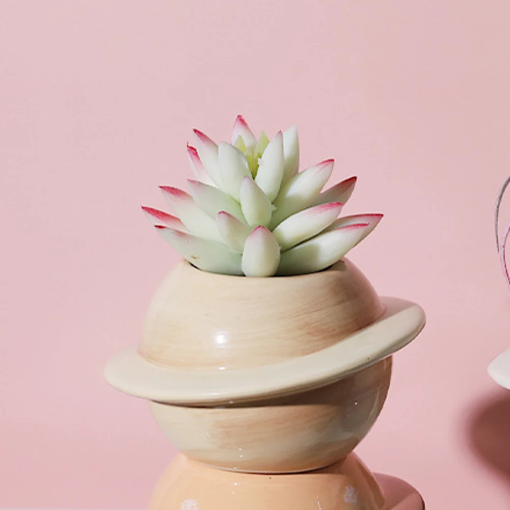 

New Creative Planet Ceramic Pot Succulent Pots Balcony Decorations Macetas De Ceramica Desktop Decor Mini Plant Flowerpot Garden