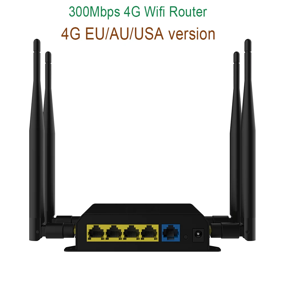 300 Мбит/с 4G LTE маршрутизатор с ЕС/Австралия/США версия 4 LAN порт Wifi Поддержка sim