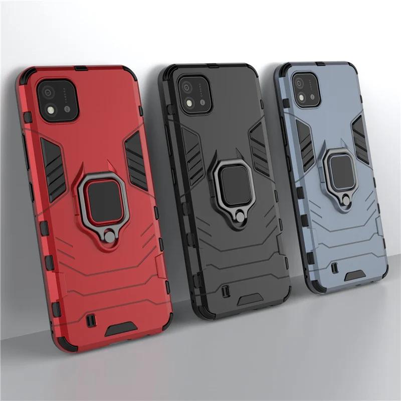 phone case for oppo realme c20 cover for realme c20 capas phone bumper pc holder magnetic armor case for realme c20 c21 fundas free global shipping