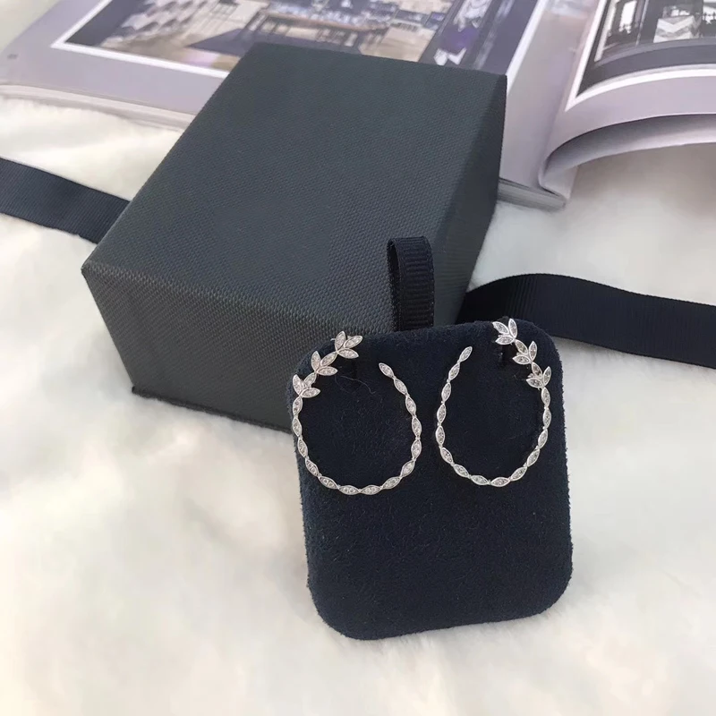 Модные очаровательные серьги из стерлингового серебра копия 1:1 серебряные