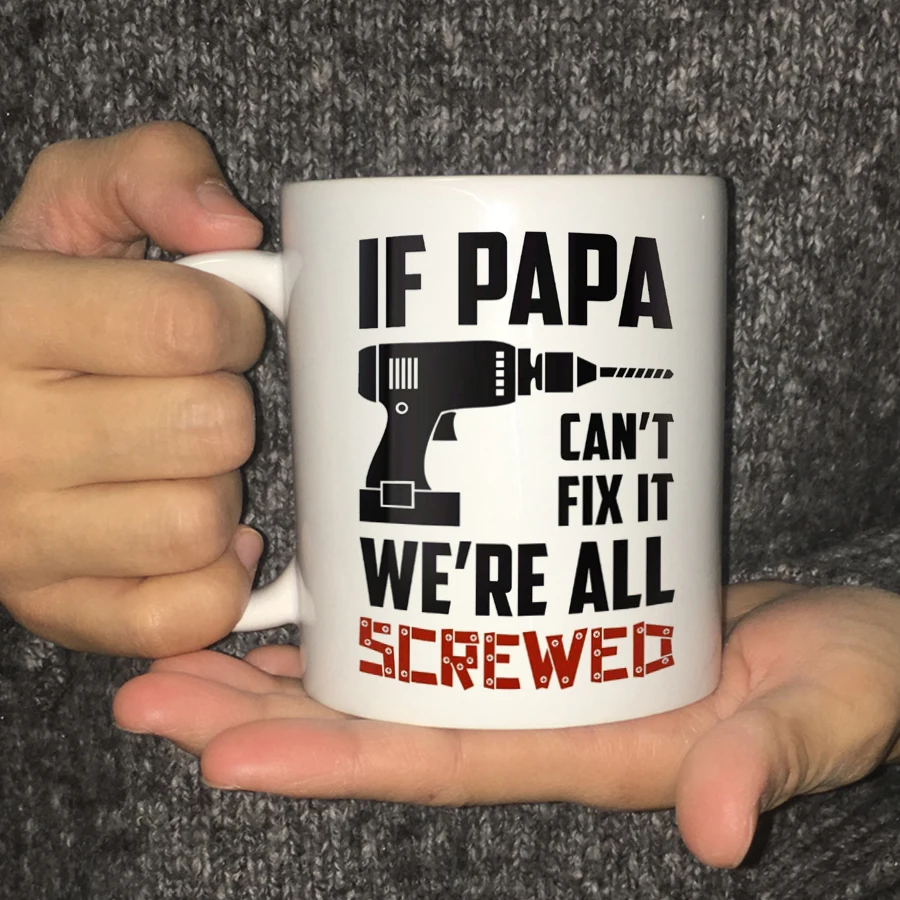 Если папа не может это исправить мы все кружка для кофе рождественский подарок
