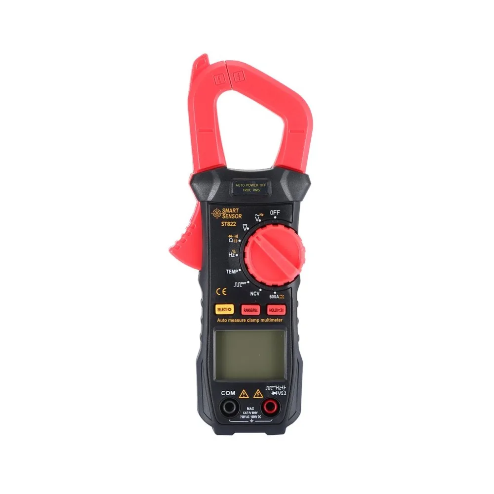 SMARTSENSOR ST822 цифровой измеритель мультиметра Вольтметр Амперметр Ом тестер Ручной Измеритель ЖК-дисплей мультиметр