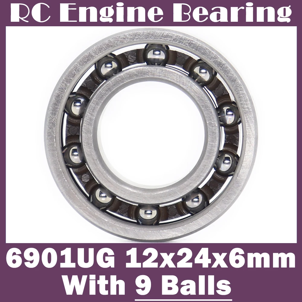 6901UG RC Engine Bearing 12*24*6 mm ( 1 PC ) 6901 UG Glow Plug Model R/C Engines Ball Bearings