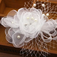 white bride pearl headpiece hair accessories accessoires mariage flower hair comb fascinator wedding comb peigne mariage