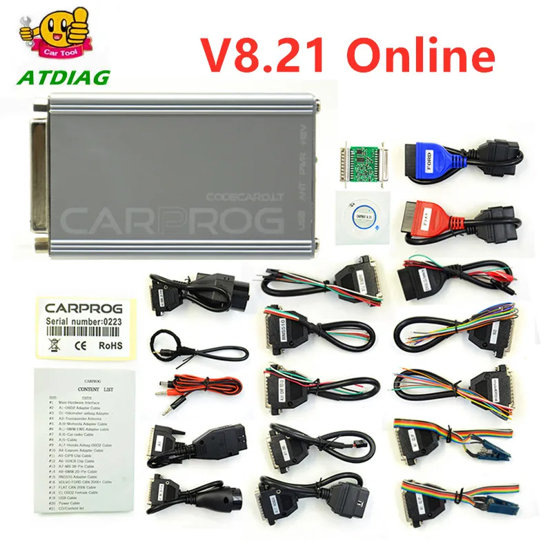 Carprog V8.21 онлайн V10.93 Авто ЭБУ чип Тюнинг полный Универсальный Автомобиль Prog ремонт
